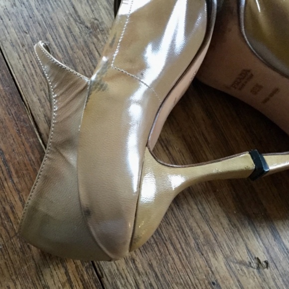 Prada Mary Janes Patent Leather Nude 8.5 US / 39.5 EU - Picture 7 of 11